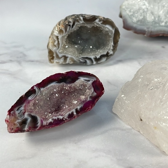 Quartz Pyrite Geode Seashell Stones Collection - Picture 5 of 8